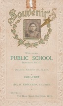 Antique American Public School Souvenir Graduation Photo Wilson, Kansas - £31.41 GBP
