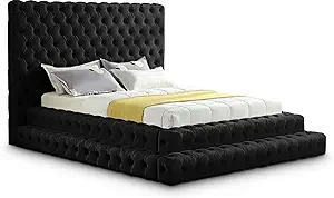 Revel Collection Velvet Upholstered Bed With Deep Button Tufting, Queen,... - $2,464.99