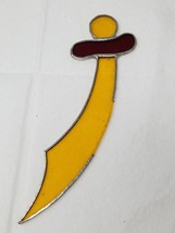 Scimitar Faux Stained Glass Arabian Curved Sword Imperfect Vintage - £11.35 GBP