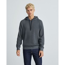 Everlane Mens The Waffle-Knit Hoodie Pullover Drawstring Slate Gray S - £26.39 GBP