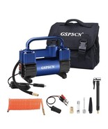 GSPSCN Portable Tire Inflator Double Cylinder Air Compressor Pump Dual P... - $59.39