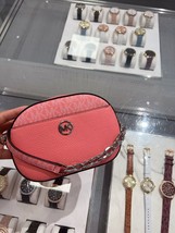 Nwt Michael Kors Jet Set Glam Small Oval Crossbody Tea Rose Mk - £83.09 GBP