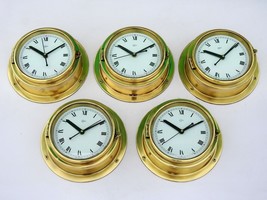 Set di 5 navi marittime in ottone con orologio mondiale, navigazione... - £571.52 GBP