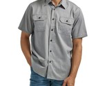 Wrangler Men&#39;s Short Sleeve Woven Shirt Jet Black Double Pockets XL Gray - £15.17 GBP