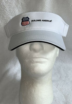 Union Pacific Railroad Building America Visor Hat Mens Womens Adult White - $24.70