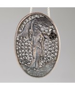 Bezalel School Jerusalem Sterling Silver Filigree RUTH Brooch 51mm Tall - $587.37 CAD