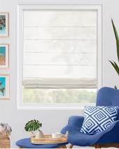 Chicology Pacific White Cordless Light Filtering Fabric Roman Shade 33in... - $812.65 MXN
