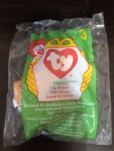 TY Teenie Beanie Babies “Twigs” 1998 McDonalds Happy Meal Original Toy #3 Sealed - £5.23 GBP