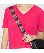 Multicolored Geometric Print Purse Bag Crossbody Adjustable Strap - £19.47 GBP