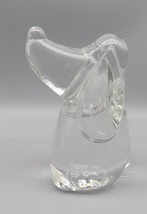 Bassett Hound Dog Glass Vintage Paperweight Eckerd Bubbles Clear - £5.20 GBP