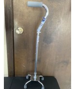Medline Quad Cane Black 33&quot;- 37&quot;  Adjustable 300lb capacity Foam Grip Lo... - $20.71