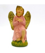 Vintage Christmas Angel Nativity Chalkware Figurine 40&#39;s Italy #29 - $8.91