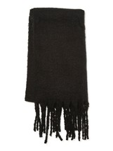 Time And Tru Women&#39;s Blanket Scarf Solid Black 21.5X 73.5 Inches NEW - £13.97 GBP