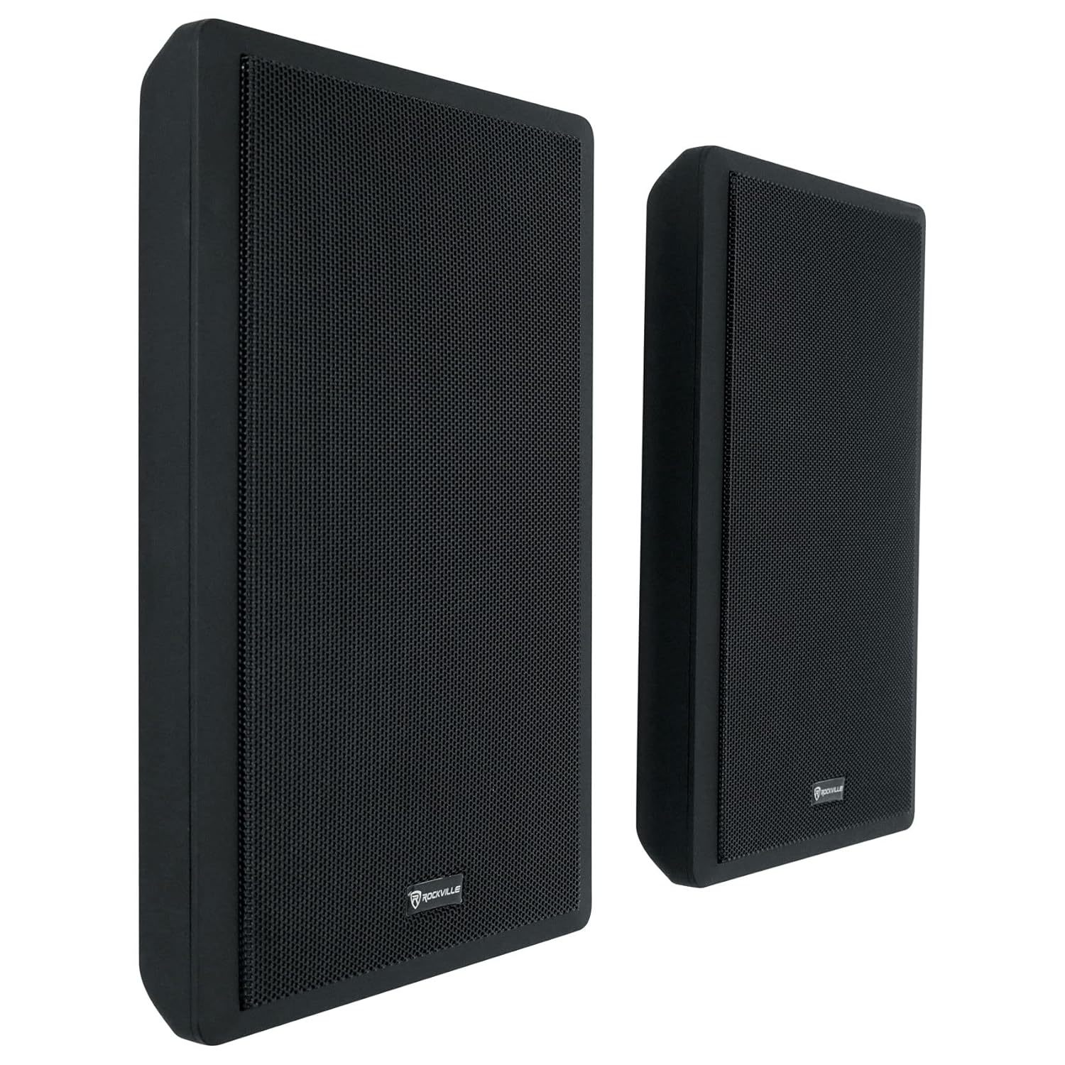 Rockville 2 RockSlim Black Home Theater 5.25" 240w Easy Wall Mount Slim Speakers