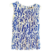 Ellen Tracy Dress Sleeveless Fit &amp; Flare Black Blue White Size 10 Worn Once - £15.34 GBP