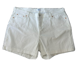 Denizen From Levi&#39;s Womens High Rise Short Plus Size 20 White Denim - £14.58 GBP