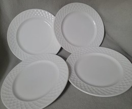 Set 4 Mikasa Trellis White China Bread Plates 6-5/8” Desert Small - £27.19 GBP