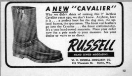 1950 Print Ad Russell Cavalier Hand-Sewed Moccasin Boots Berlin,WI - £6.60 GBP