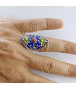 Kabyle Ring Silver Handmade Berber Enamel Moroccan Algerian Coral Africa... - $1,386.34 MXN