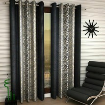 Polyester Door Curtain Beautiful Eyelet Wall Hanging Window Curtains Set Of 2 PC - £26.36 GBP+