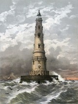 12912.Decor Poster.Wall art.Home vintage interior design.Lighthouse.Tempest sea - £13.63 GBP+