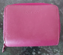 Buxton Leather ID Credit Card Wallet Coin Purse Red Burgundy Maroon - £6.82 GBP