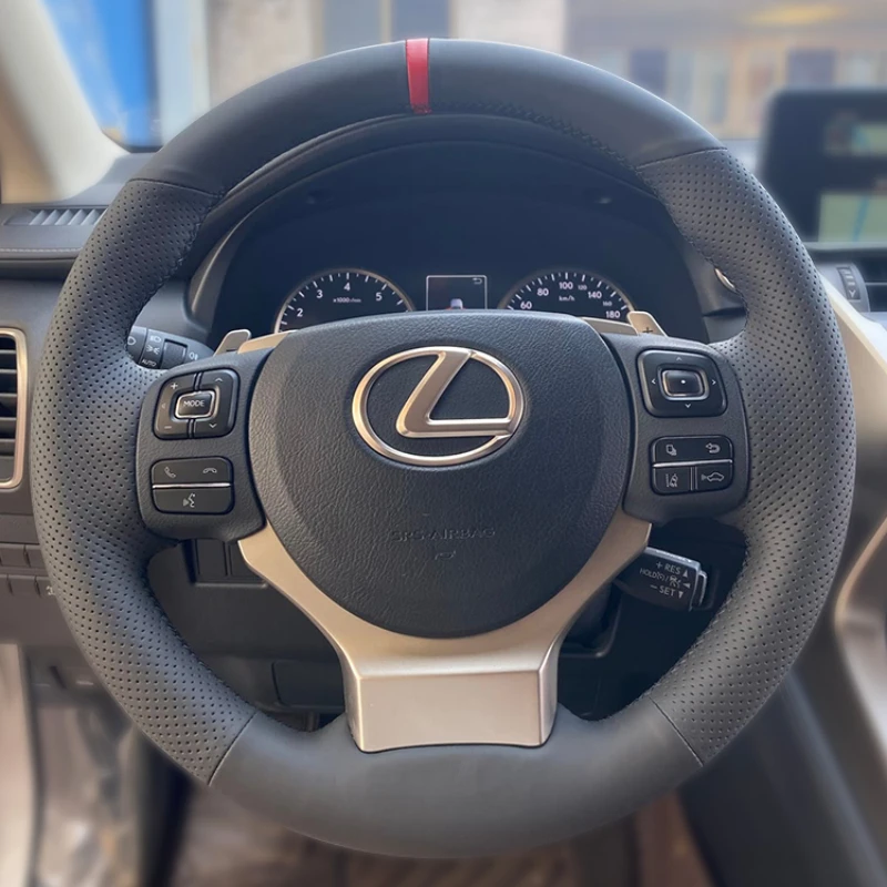 Customized leather hand sewn steering wheel cover For Lexus NX ES LS IS ... - £46.12 GBP+