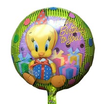 Tweety Bird Foil Mylar Balloon Happy Birthday Party Supplies 18&quot; Round New - £3.39 GBP