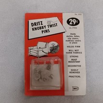 Dritz Upholstery Knobby Twist Pins New in Vintage Package 1962 - £5.64 GBP