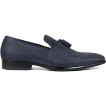 Stacy Adams Tazewell Plain Toe Tassel Tuxedo Shoes Slip On Navy 25343-410 image 6