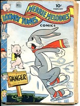 Looney Tunes #28 1944-Dell-Bugs Bunny-Porky Pig-Leon Schlesinger-WWII-FR - $49.47