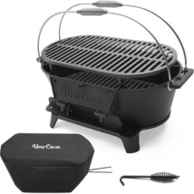 Uno Casa Hibachi Grill - Pre-Seasoned Small Charcoal Grill, Portable Charcoal - £93.30 GBP