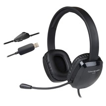 Cyber Acoustics Stereo USB Headset, in-line Controls for Volume &amp; Mic Mute, Nois - £31.49 GBP