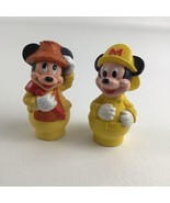 Disney Mickey Mouse PVC Farmer Fireman Figures Finger Puppets Vintage 80... - €16,45 EUR