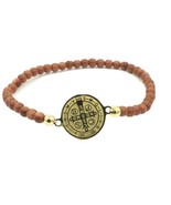 Saint St Benedict Bracelet Adjustable Medal Pulsera De San Benito Ventur... - $17.49 CAD