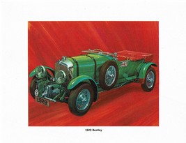 Vintage 1929 Bentley car 10 x 8&quot; advertising print for Matchbox Series Models - £23.34 GBP