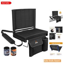 Elegant Stadium Chair with Wide Seat &amp; Padded Backrest - 350lbs Capacity - $54.40