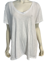 Nordstrom Rack White V Neck Short Sleeve T Shirt Size 3X - £11.35 GBP