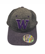 NCAA Washington Huskies Zephyr stretch xl heather gray purple hat cap - $506.30 MXN