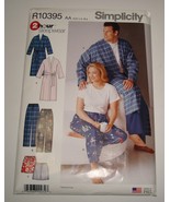 Simplicity R10395 His &amp; Hers Pajama Pants, Robe Size S-L  UNCUT - $165.85 MXN