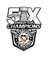 Pittsburgh Penguins 5 Times Stanley Cup Champions  Die Cut Decal - £3.09 GBP+