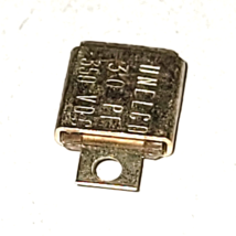 30pf unelco metal cased silver mica capacitor - $1.80