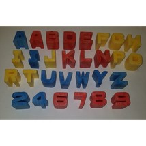 VTG 29 Mattel Tuff Stuff Alphabet Blocks Letters Numbers Duplicates 1971 - £18.43 GBP