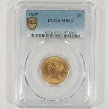 1907 Gold Coronet Head Half Eagle Graded by PCGS as MS-63 - $1,039.52