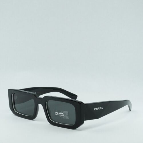 PRADA PR06YS 09Q5S0 Black/White/Dark Grey 53-21-145 Sunglasses New ...