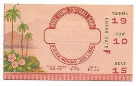 1940 Rose Bowl Game ticket stub USC Trojans Tennessee Volunteers - £113.76 GBP