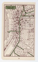 1951 Original Vintage Map Of Seattle Washington Downtown Business Center - $24.71