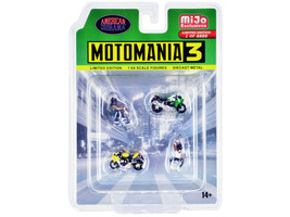 &quot;Motomania 3&quot; 4 piece Diecast Set (2 Figures and 2 Motorcycles) Limited Edition  - £18.83 GBP