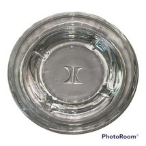 Vintage Hilton Hotel Ashtray Trinket Dish Clear Glass Logo Round - $217.41 MXN