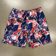 NWT Nike NESSB473-933 Men&#39;s 9&quot; Swim Shorts Brief-Lined Americana Red Blue Size L - £26.53 GBP